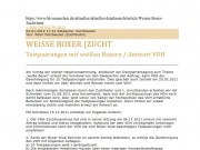 Weisse Boxer Zucht Testpaarungen -  2012