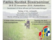 Felles Nordisk Boxerseminar i København 24. - 25. november 2018