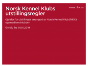 Nye utstillingsregler fra NKK pr. 01.01.2019