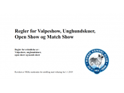 Regler for Valpeshow, Unghundskuer, Open Show og Match Show